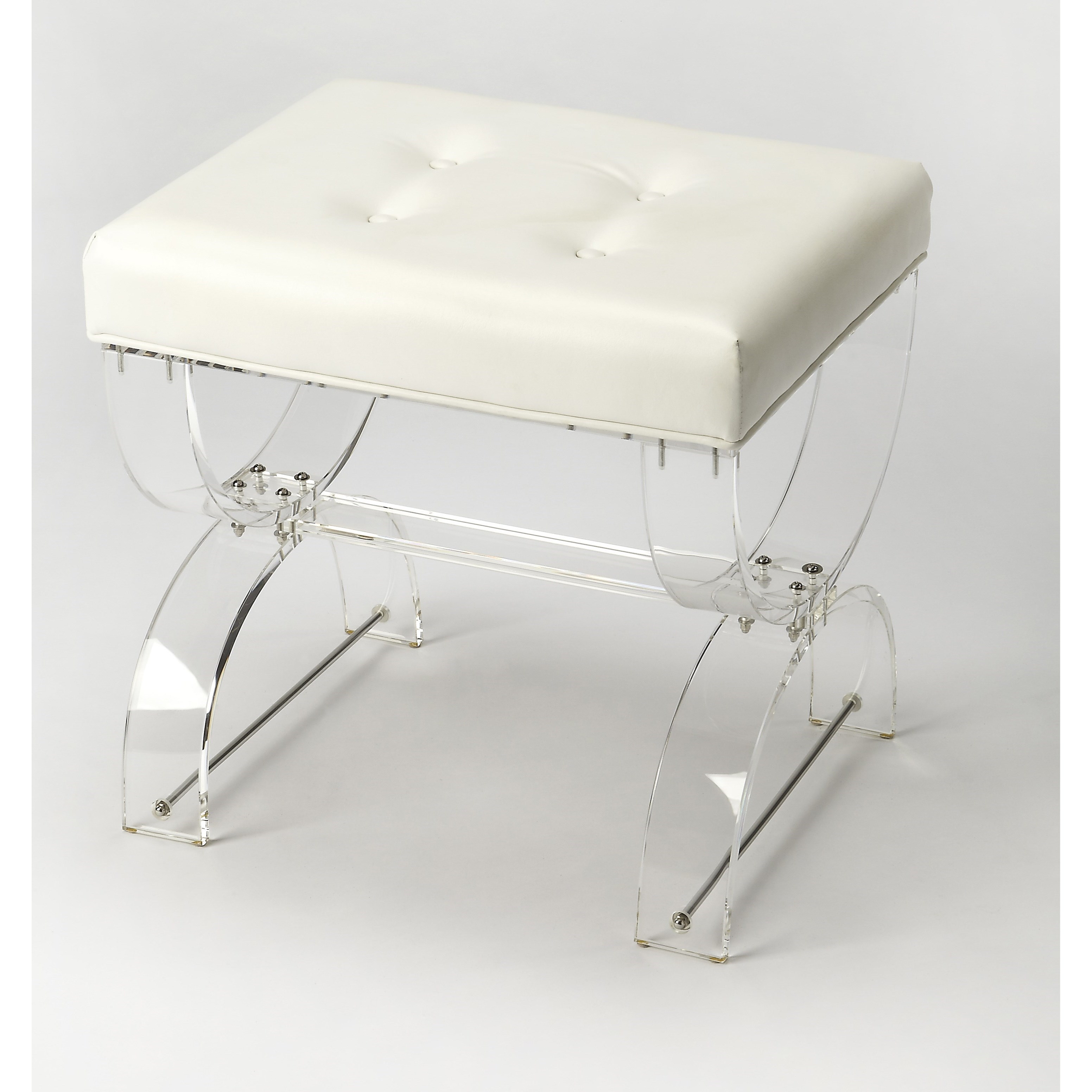 Butler Specialty Company Butler Loft 3739335 Morena Acrylic Vanity Stool Jacksonville Furniture Mart Vanity Stools Vanity Chairs